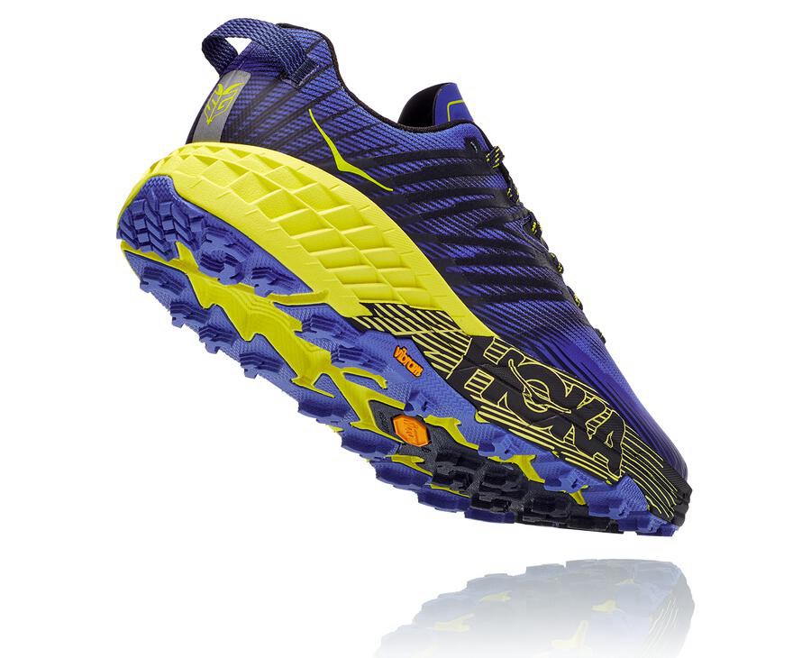 Hoka One One Trail Schoenen Heren - Speedgoat 4 - Blauw/Groen - WL6250738